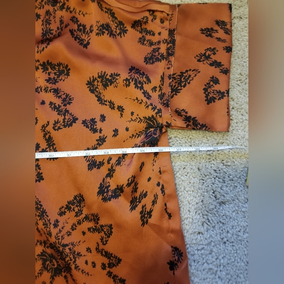 Free People Goddess Sleep Shirt Oversized Button Down Flowy Top Size M Clay - Picture 11 of 13